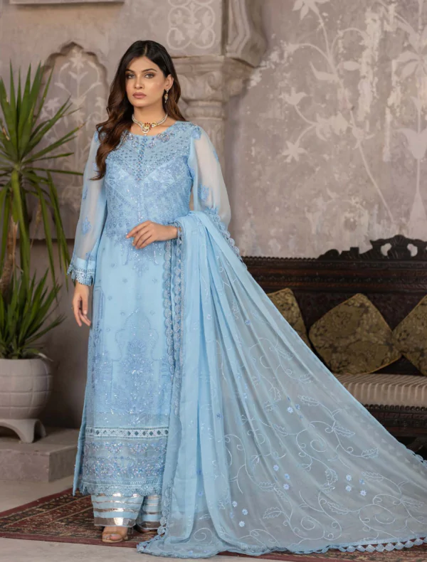 MBM-20<br>Majestic Embroidered Chiffon Ensemble