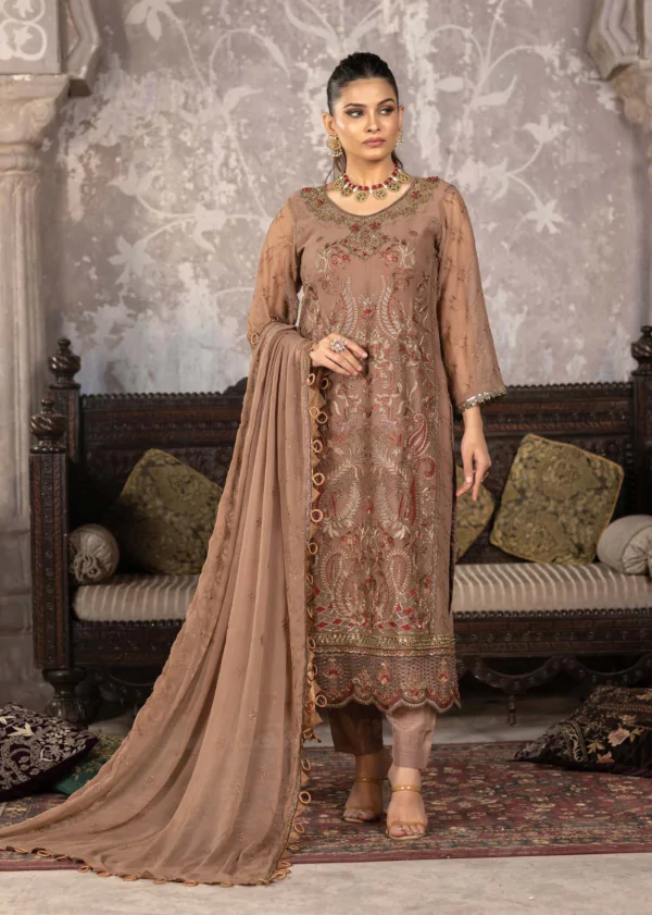 MBM-25<br>Sophisticated Embroidered Chiffon Attire