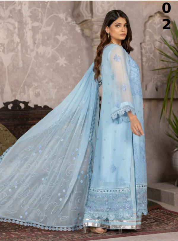 MBM-20<br>Majestic Embroidered Chiffon Ensemble