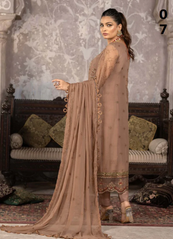 MBM-25<br>Sophisticated Embroidered Chiffon Attire